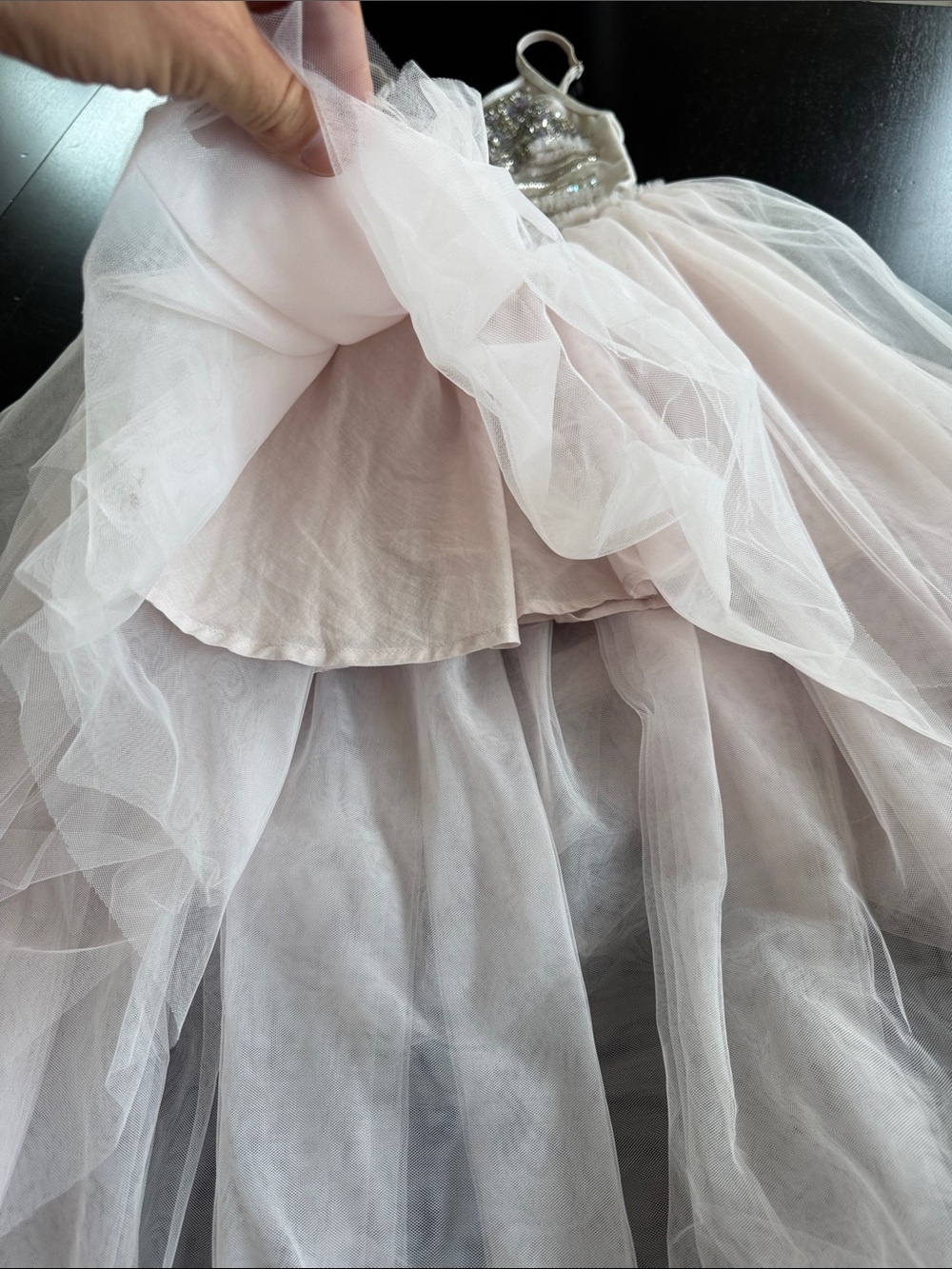 Ooh! La, La! Couture Light Pink Tulle Sequin Bodice Party Dress - Picture 4 of 6